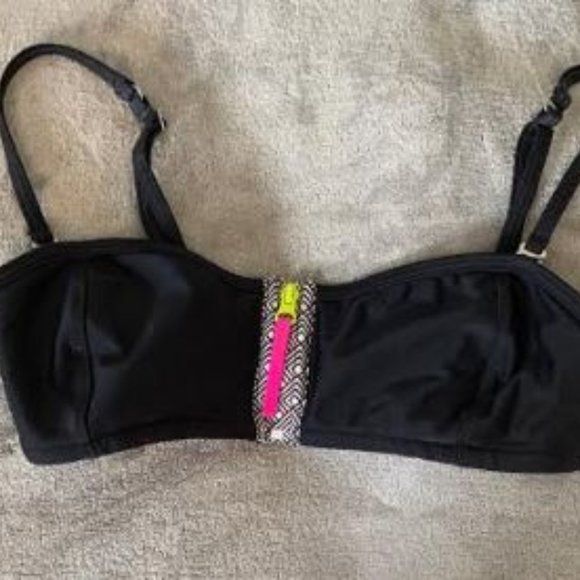 Speedo Zip Front Cropped Swim Top Sz M - Picture 3 of 8